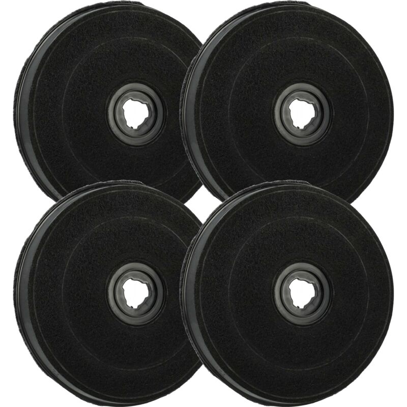 foto del prodotto 4x filtro a carboni attivi compatibile con electrolux ck2320 80 - 900000072, ck2320 90 - 900000073 cappe aspiranti - 23 cm - vhbw