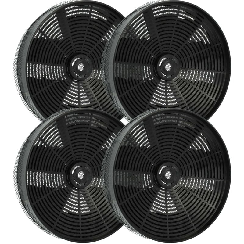 foto del prodotto 4x filtro a carboni attivi compatibile con electrolux efi691b 90000007700, efi691w 95510142100 cappe aspiranti - 17,3 cm, con copertura a rete - vhbw