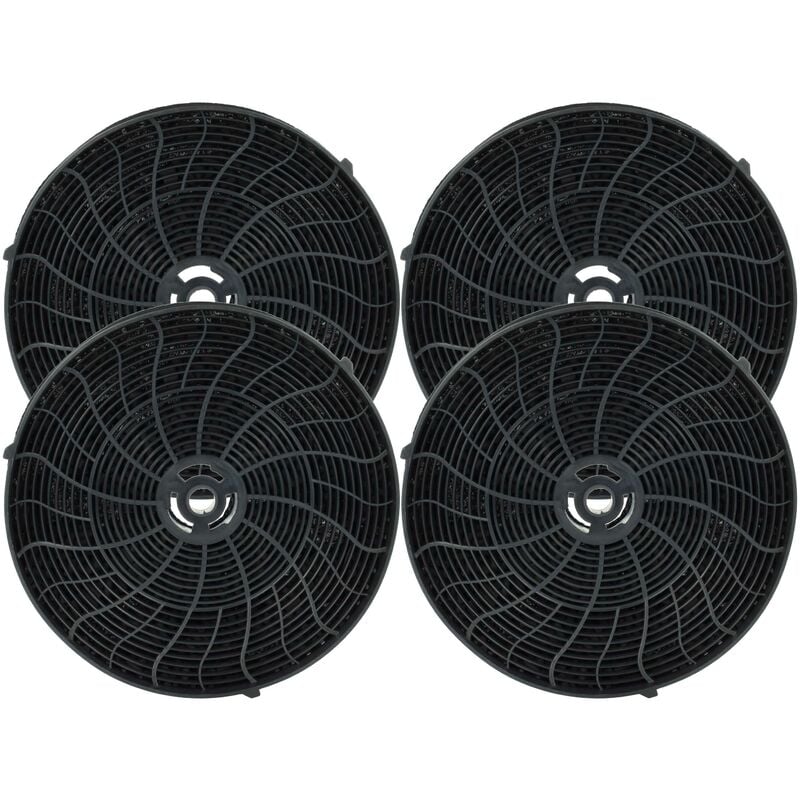 foto del prodotto 4x filtro a carboni attivi compatibile con elica 208347904416 prf01169, 208347904415 prf01173, 208347904414 prf01173 cappe aspiranti - vhbw