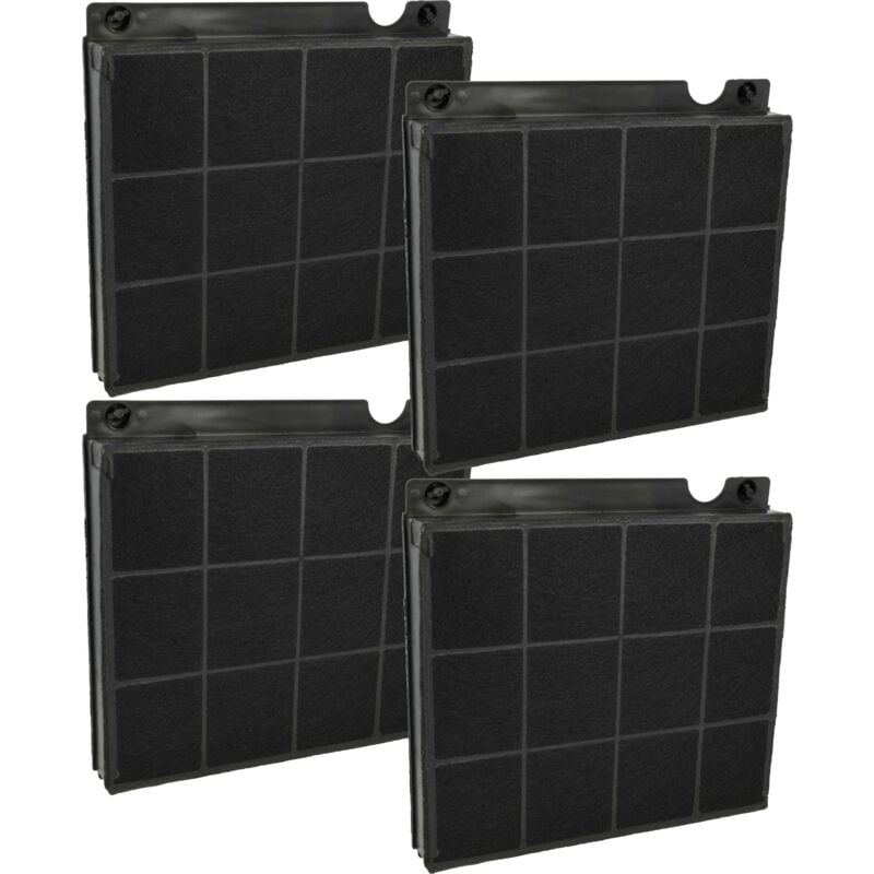 foto del prodotto 4x filtro a carboni attivi compatibile con elica spotng01m20ixa90, spotng01m20p4t3v, spotng01m20p4tth10stalthala 90 cappe aspiranti - vhbw