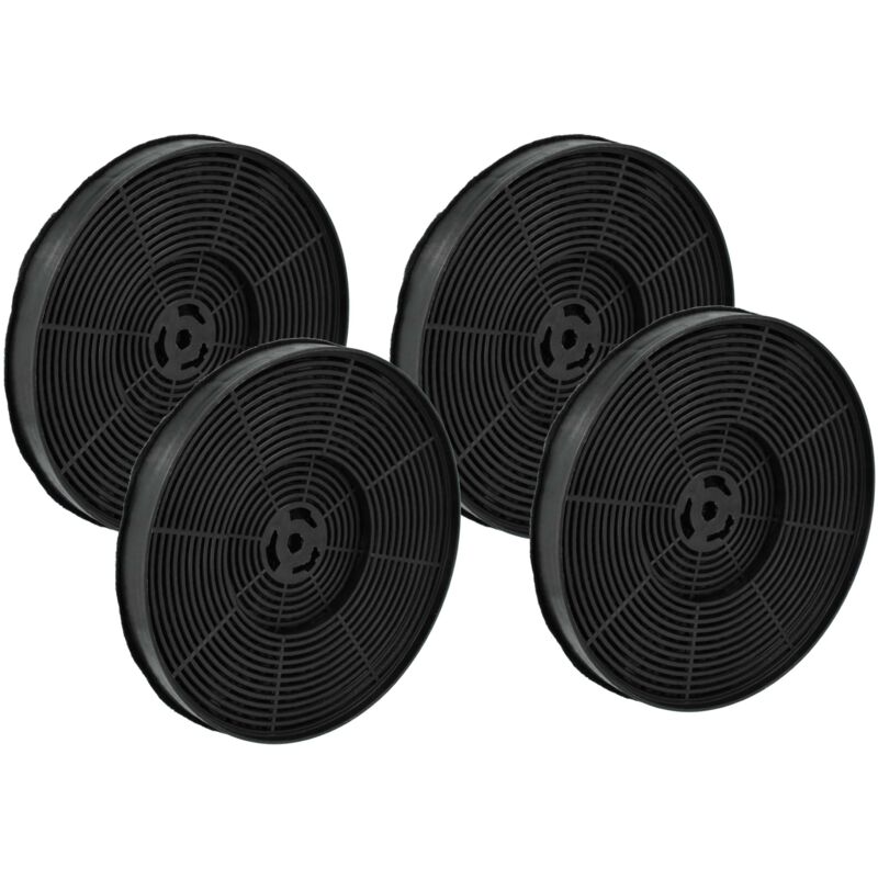 foto del prodotto 4x filtro a carboni attivi compatibile con exquisit fsh60, kfd 60-2.1, ebh4mi, kfd627-2, kfd907-2l, kfd6-2, kfd607-2l cappe aspiranti - 17,5 cm - vhbw