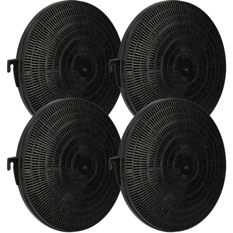 foto del prodotto 4x filtro a carboni attivi compatibile con faure chm178w 94264029900 cappe aspiranti - 21 cm - vhbw