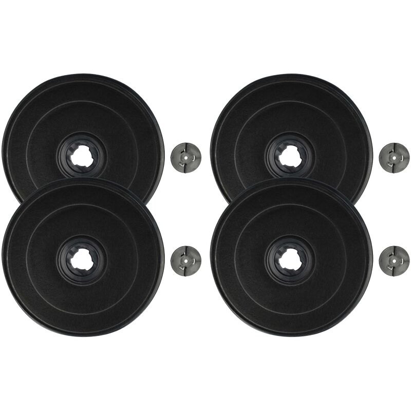 foto del prodotto 4x filtro a carboni attivi compatibile con k ppersbusch d 600 wz, lb 633.0 b, d 600 bz, d 600 jz, lb 633.0 w cappe aspiranti 2,3 cm vhbw