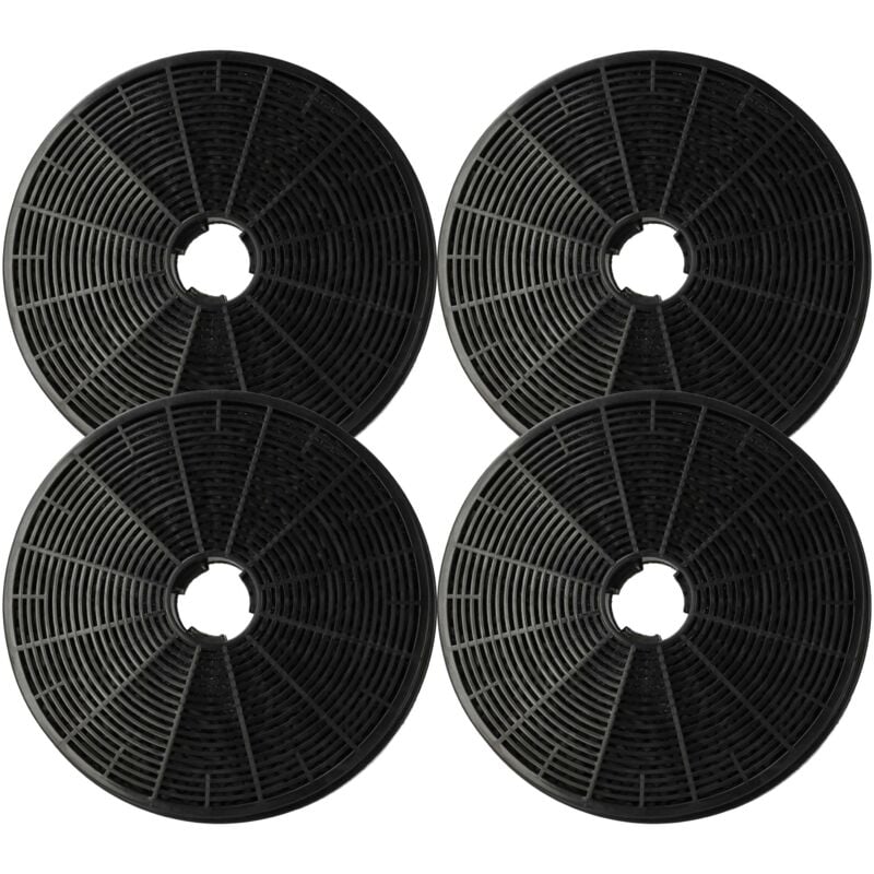 foto del prodotto 4x filtro a carboni attivi compatibile con klarstein skyfall smart 10035379, 10035378 cappe aspiranti - 17,5 cm - vhbw