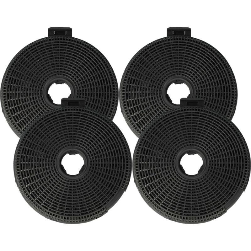 foto del prodotto 4x filtro a carboni attivi compatibile con teka nd centra1, nd isla, nd.3 vr.1, perfecta4 dlh 1185 t, quadro dlv 985 cappe aspiranti 20 cm vhbw