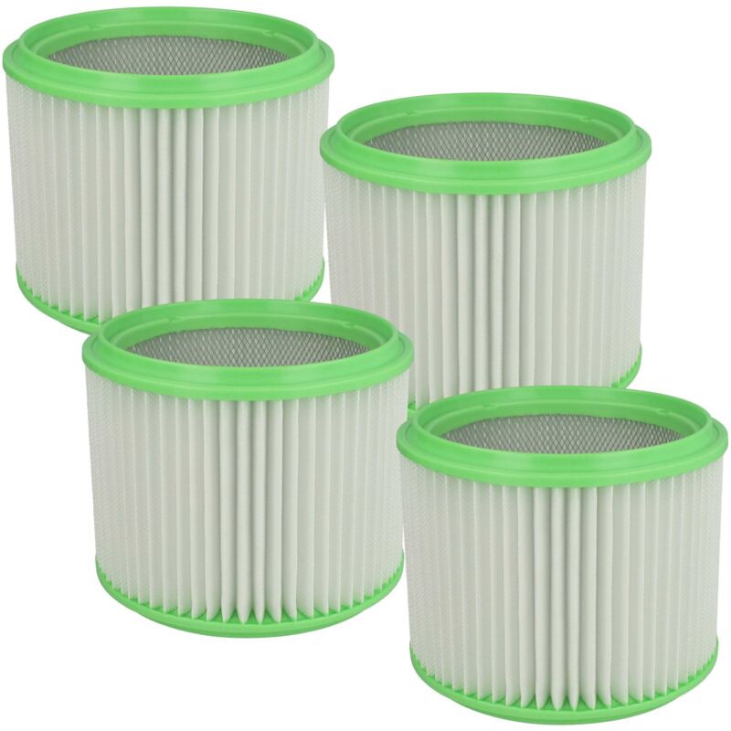 foto del prodotto 4x filtro a pieghe piatte compatibile con gisowatt phenix, niagara, lavamatic ti, professional 35 p aspirapolvere verde bianco vhbw