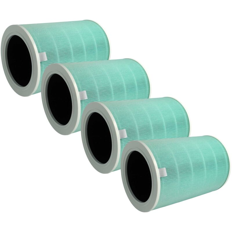 foto del prodotto 4x filtro hepa compatibile con xiaomi mi air purifier 3c, mi air purifier 3h purificatore d'aria, filtro carboni attivi integrato - vhbw