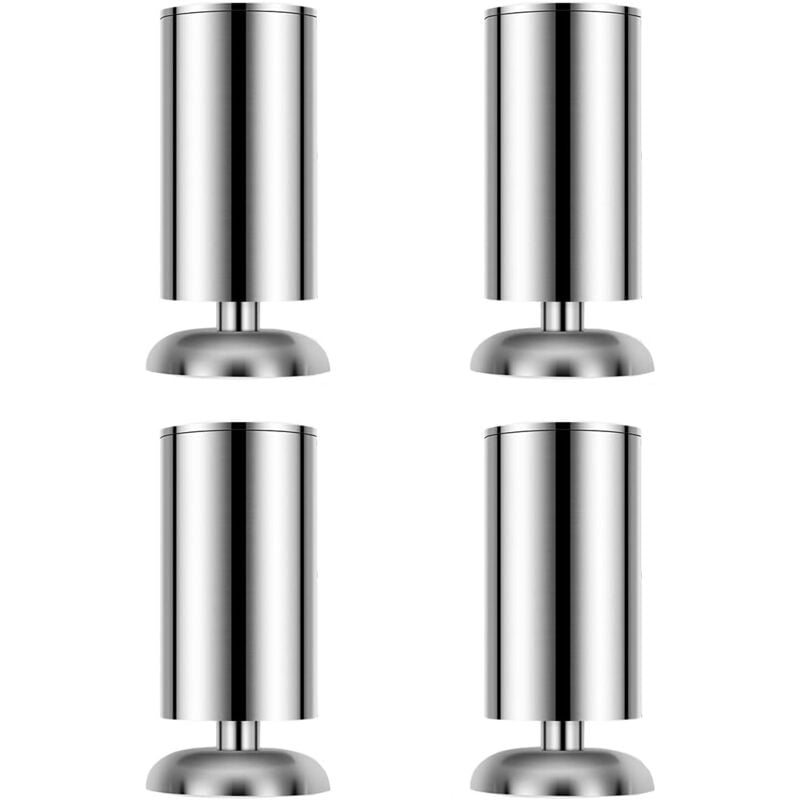 foto del prodotto 4x furniture legs, stainless steel kitchen cabinet legs round feet 50 x 80mm