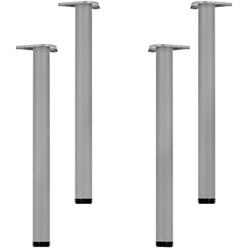 foto del prodotto 4x gamba del tavolo 60mm gamba del mobile gamba del tavolo base argento melko