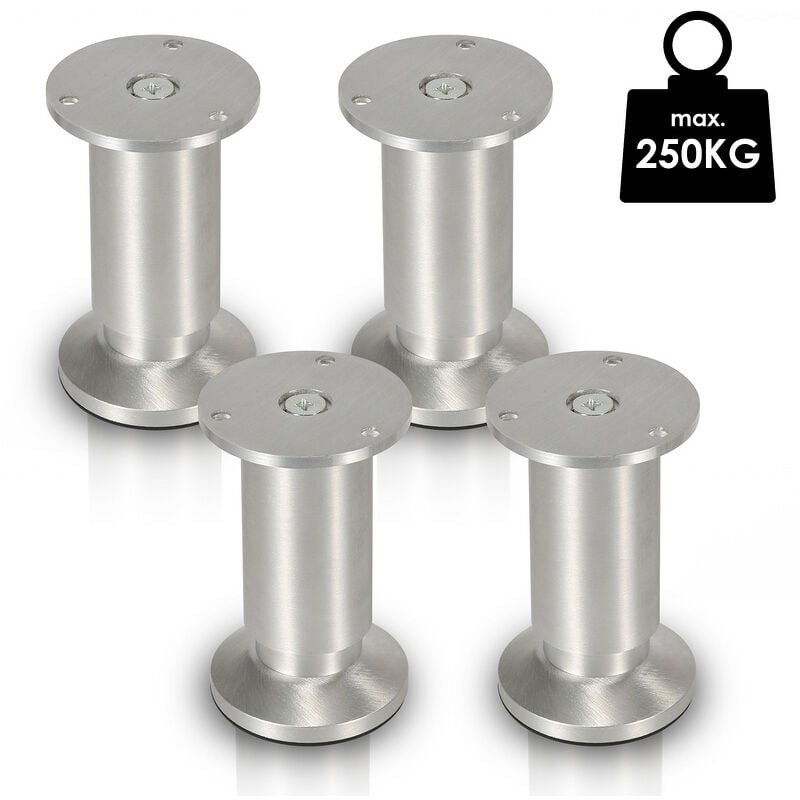 foto del prodotto 4x gambe dei mobili 18cm lega di alluminio gamba di supporto del divano gamba dell armadio regolabile gamba dell armadio gamba del divano gamba del