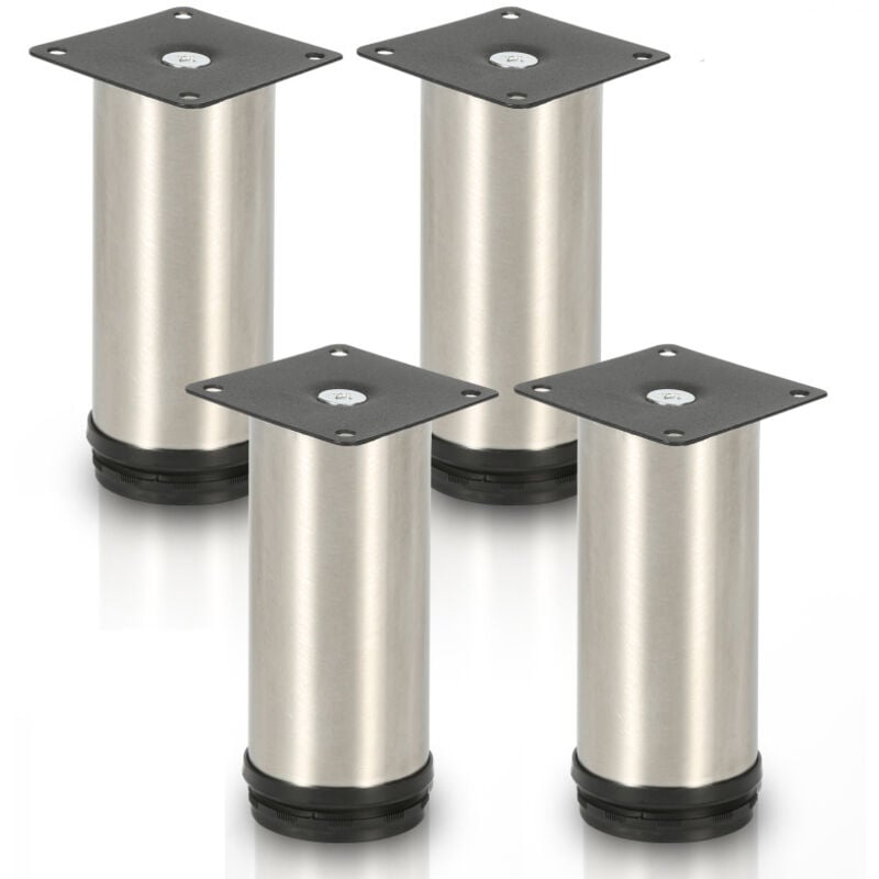 foto del prodotto 4x gambe della mobilia 18cm gamba di supporto del divano in acciaio inox gamba regolabile dell armadio gambe del divano gambe del letto