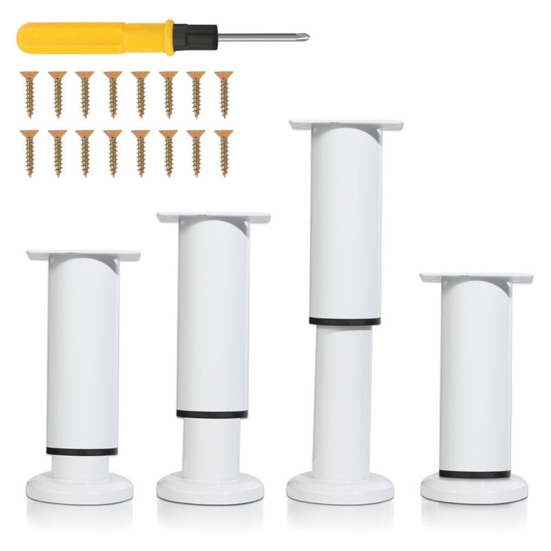 foto del prodotto 4x gambe per mobili 18 30cm estensibili bianco piedini per zoccolo gamba di sostegno gamba per mobile piedini per zoccolo per hotel regolabili