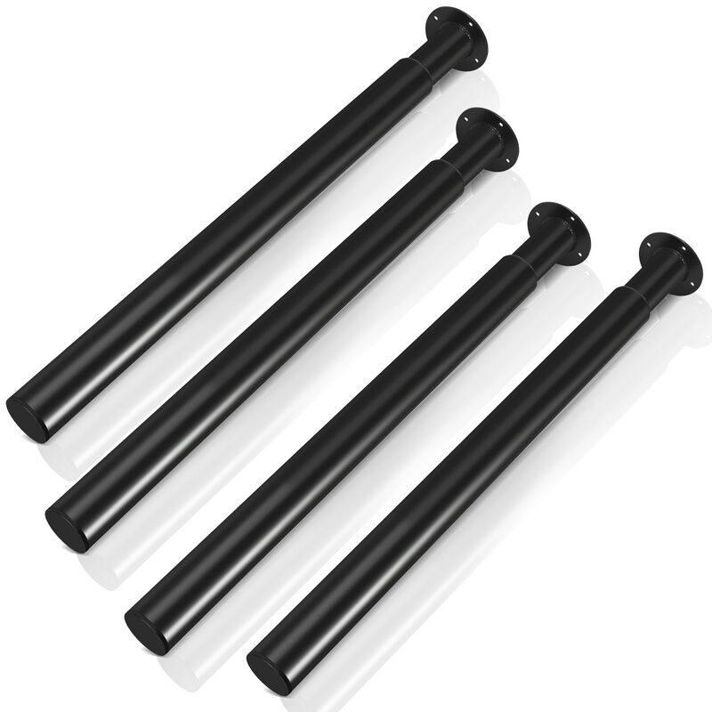 foto del prodotto 4x gambe per mobili 70 110cm estensibili nero piedi del plinto gamba di supporto gamba del mobile piedi del plinto regolabile per hotel piedi