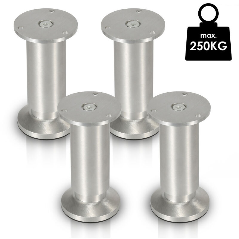 foto del prodotto 4x gambe per mobili in lega di alluminio 8cm gamba di supporto del divano gamba regolabile dell armadio gambe del divano gambe del letto