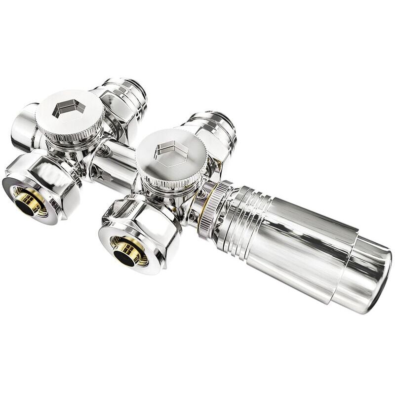 foto del prodotto 4x gambe per mobili regolabili in altezza 80 95mm, metallo cromato