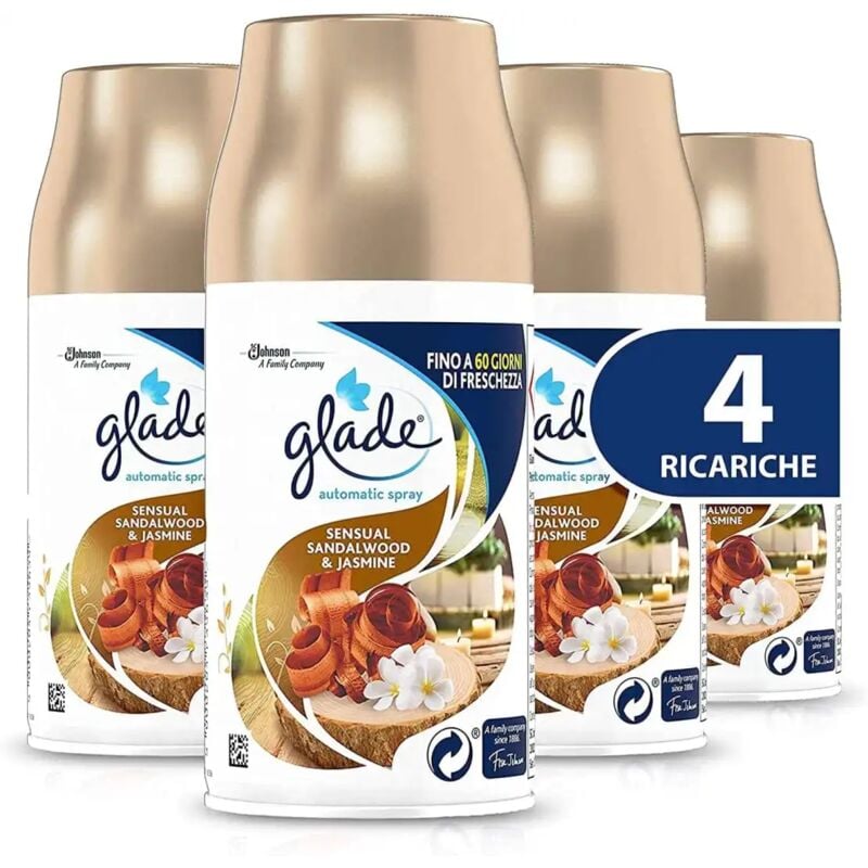 foto del prodotto 4x glade automatic spray ricarica profumatore sandalo e gelsomino da 269ml
