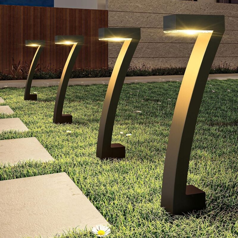 foto del prodotto 4x lampade solari da giardino moderne impermeabili da fissare nel giardino