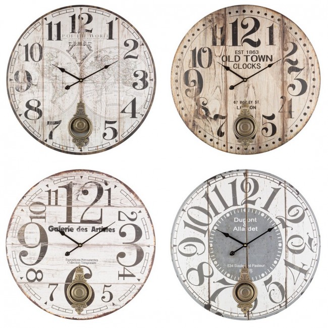 foto del prodotto 4x orologio parete arizona c pendolo ass4