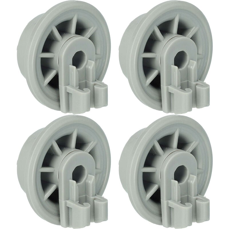 foto del prodotto 4x ruota per cestello inferiore compatibile con hotpoint lavastoviglie diametro 35 mm vhbw