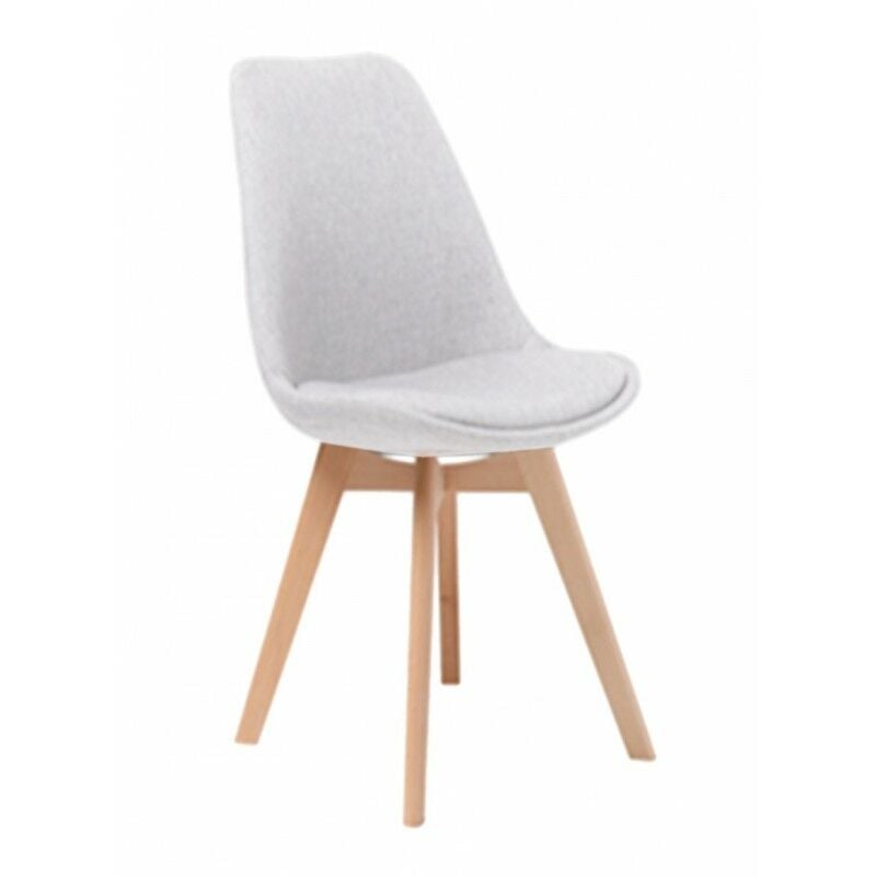 foto del prodotto 4x sedia bianca design moderno sala ufficio tessuto cm 54 x 48 x 84 h