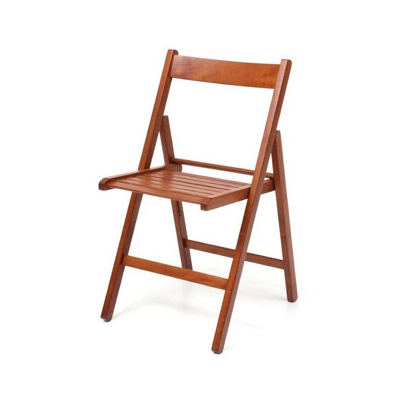 foto del prodotto 4x sedia pieghevole in faggio di alta qualita colore noce 43x48xh.79 cm effez