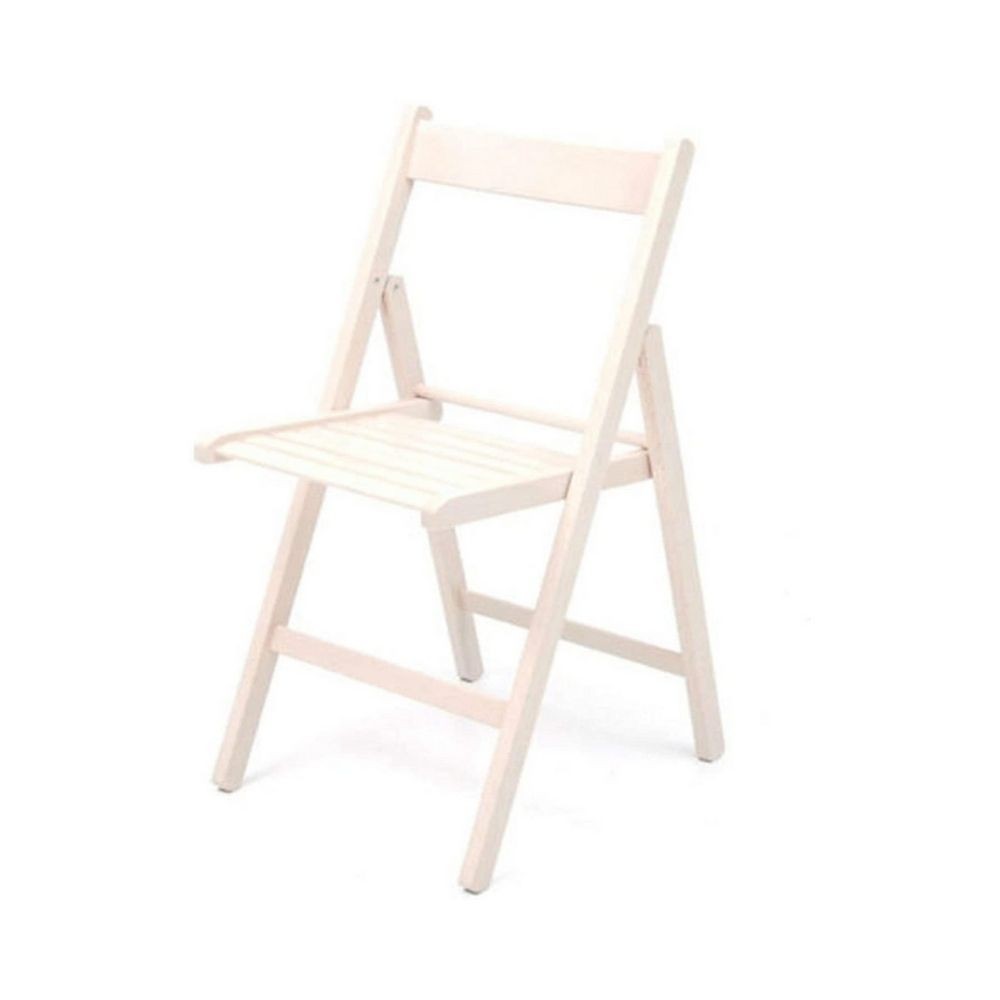 foto del prodotto 4x sedia pieghevole penelope in legno bianco h79xl42.5xp47.5