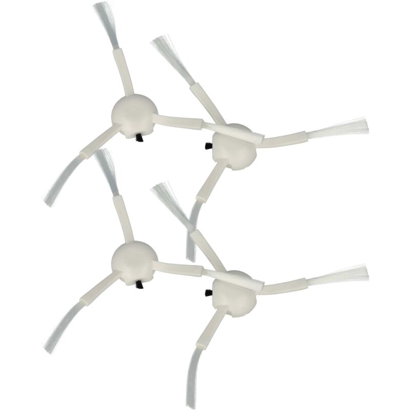 foto del prodotto 4x spazzola laterale compatibile con dreame d9 max, d9, d10 plus, d10s, d9 mistral, f9 mistral, f9 robot aspirapolvere set spazzole, bianco vhbw