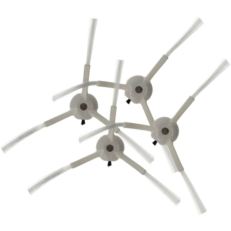 foto del prodotto 4x spazzola laterale compatibile con proscenic m7 pro, m7 robot aspirapolvere set spazzole, dx sx, bianco vhbw