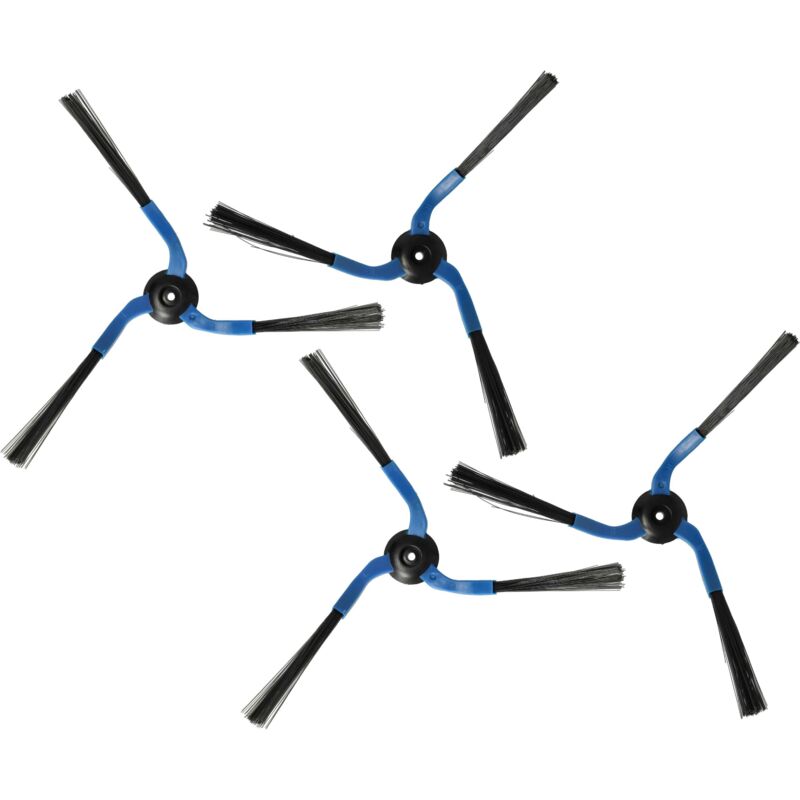 foto del prodotto 4x spazzola laterale compatibile con samsung navibot vr10atbatrd sw, vr10atbatrg robot aspirapolvere - set spazzole, dx sx, blu nero - vhbw