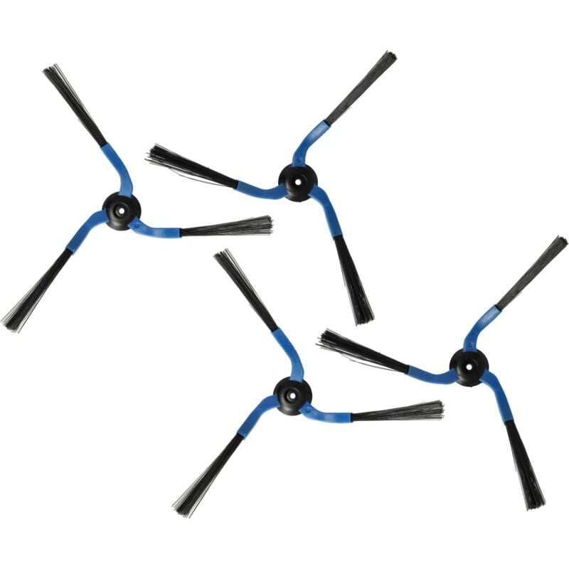 foto del prodotto 4x spazzola laterale compatibile con samsung vc-rl52v, vc-rl52vb, vc-rl77v, vc-rl84v robot aspirapolvere - set spazzole, dx sx, blu nero - vhbw