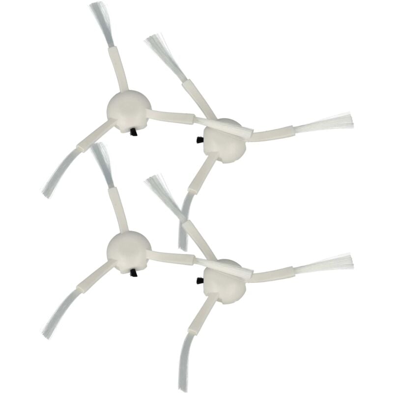 foto del prodotto 4x spazzola laterale compatibile con xiaomi mi robot 2 mijia 2c, 2 pro mijia 1t, 2 ultra, mijia 1c robot aspirapolvere set spazzole, bianco vhbw