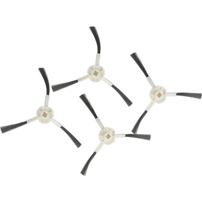 foto del prodotto 4x spazzola laterale compatibile con xiaomi s20 robot aspirapolvere set spazzole, bianco grigio vhbw