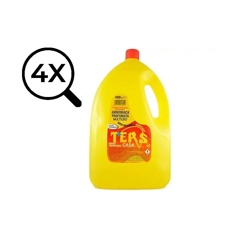 foto del prodotto 4x ters casa ammoniaca profumata multiuso senza risciacquo 4 lt super sgrassante