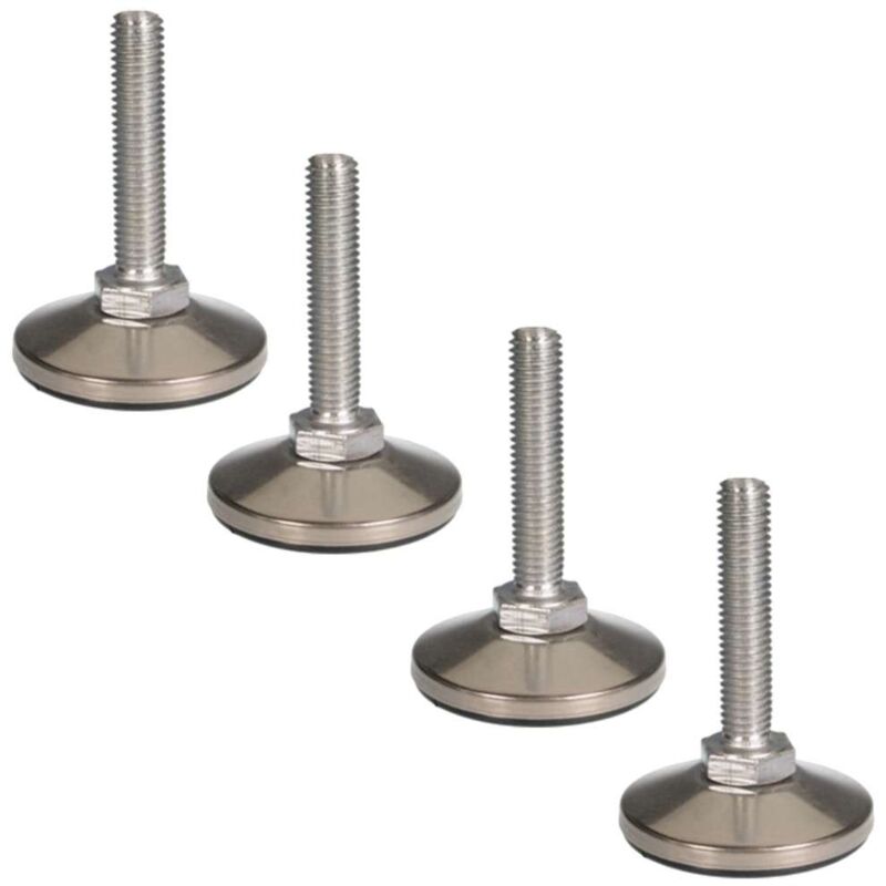 foto del prodotto 4x viti di regolazione piedini regolabili pavimento piede piedini copertura acciaio inossidabile vite acciaio viti di livellamento, m8x20mm