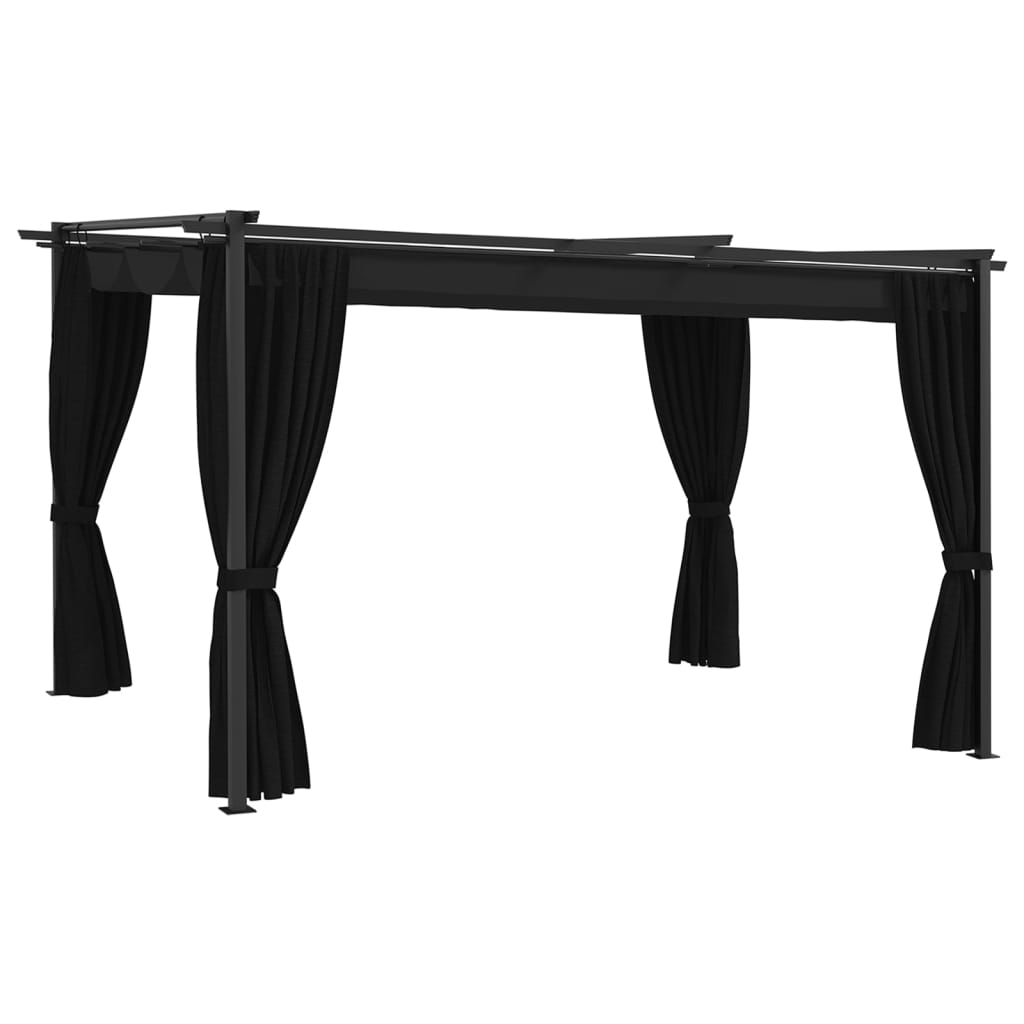 foto del prodotto 4x3 m anthrociteparasol gazebo da esterno, tenda, mobili da esterno, forniture per la casa da esterno, decorazione