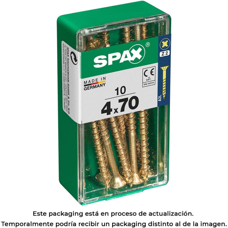 foto del prodotto 4x70mm testa piatta scatola 10 spax