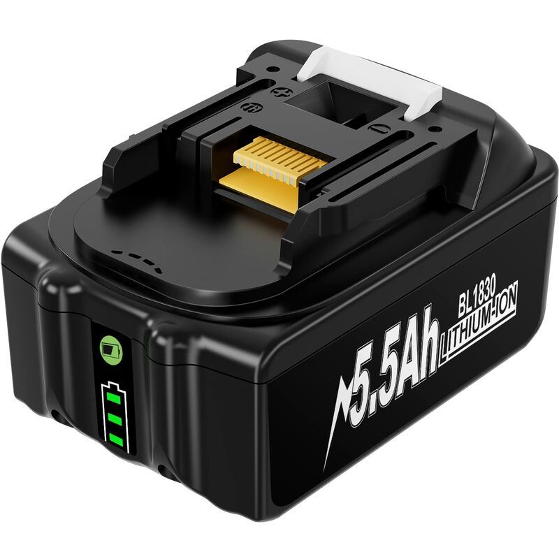 foto del prodotto 5.5ah 18v batteria ricambio per makita, li ion bl1850 batteria per makita bl1830 bl1860 bl1840 bl1835 bl1845 194204 5 lxt 400 batterie accessori, 1pc