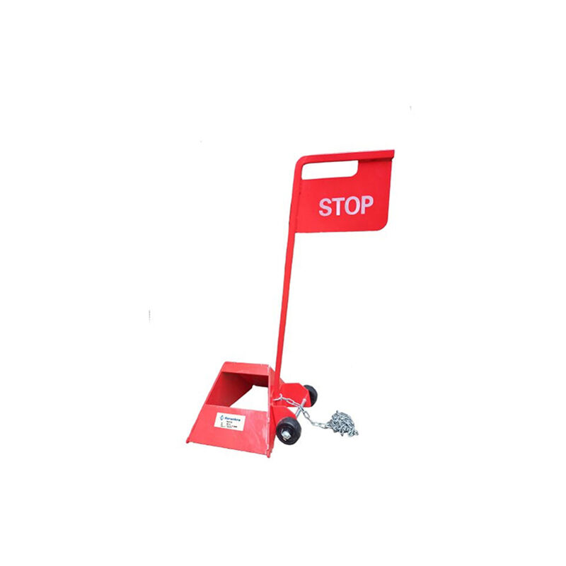 foto del prodotto 5 cunei fermaruota con pannello stop e con ruote altezza 0.80m cr 250 r 5
