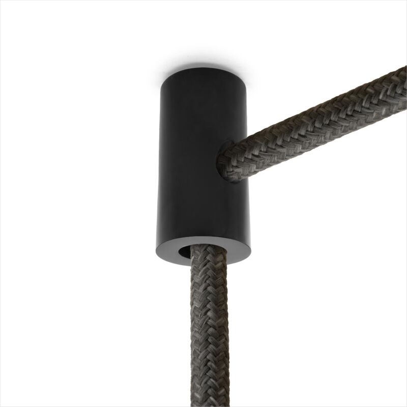 foto del prodotto 5 decentratori da soffitto per lampade e sospensioni. gancio da soffitto a discesa verticale con regolazione cavo a vista decentratore cavo
