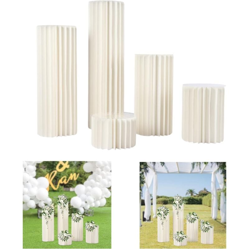 foto del prodotto 5 fiori vaso fiori in piedi per matrimonio centrotavola in cartone vasi per feste tavoli decorazioni eleganti alla rinfusa matrimonio decorazione