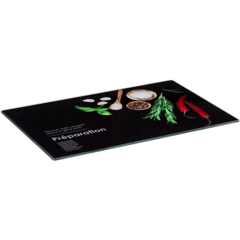 foto del prodotto 5 five tagliere 30x20cm black edition in vetro