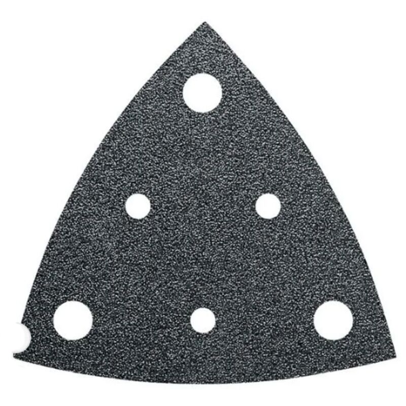 foto del prodotto 5 fogli abrasivi forati triangolari gr. 60 80 mm