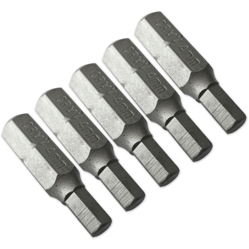 foto del prodotto 5 inserti per avvitatori 25 mm 1/4 esagonale - 4 mm esagonale