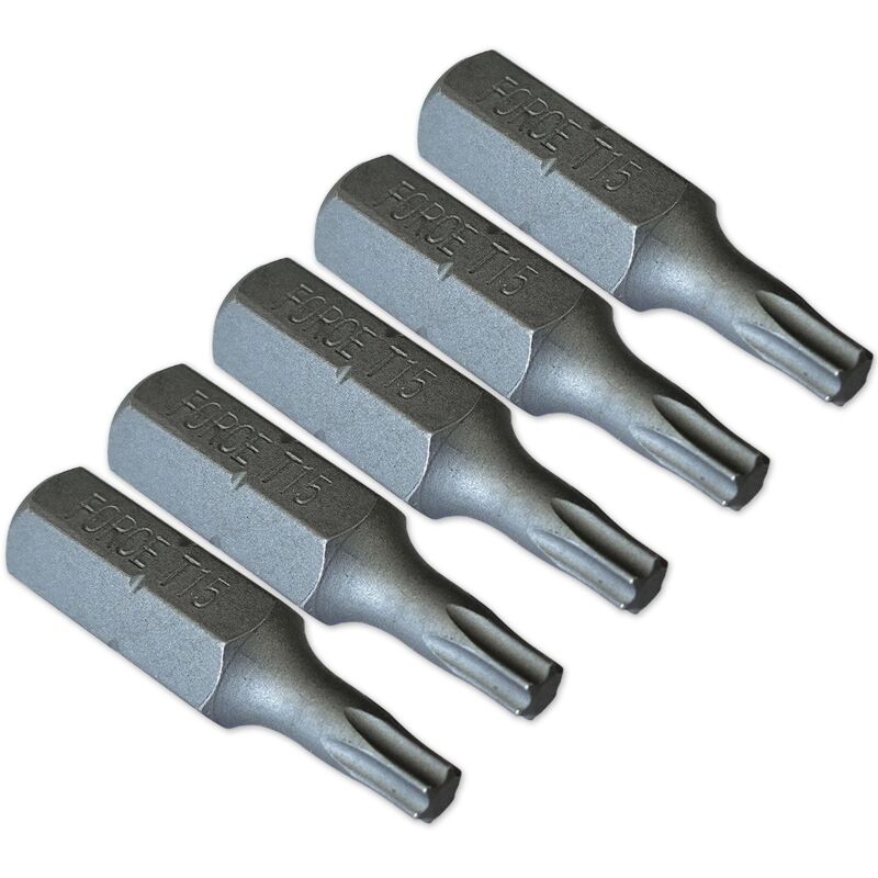 foto del prodotto 5 inserti per avvitatori 25 mm 1 4 esagonale impronte torx t15