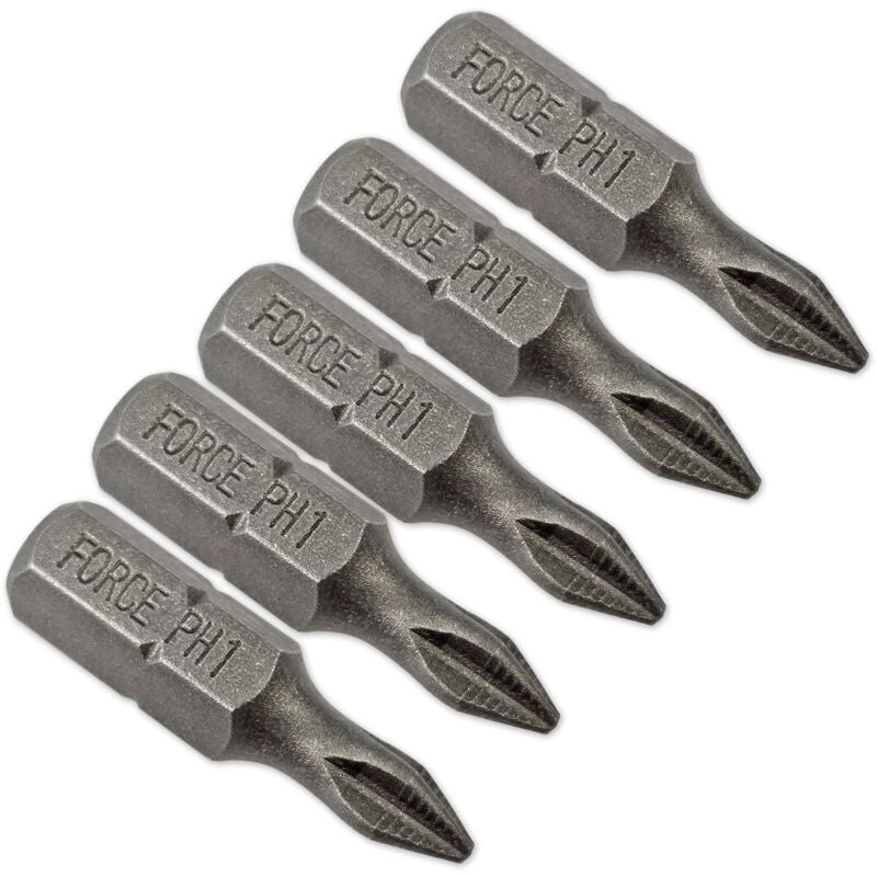 foto del prodotto 5 inserti per avvitatori 25 mm 1 4 esagonale ph1 impronte a croce phillips