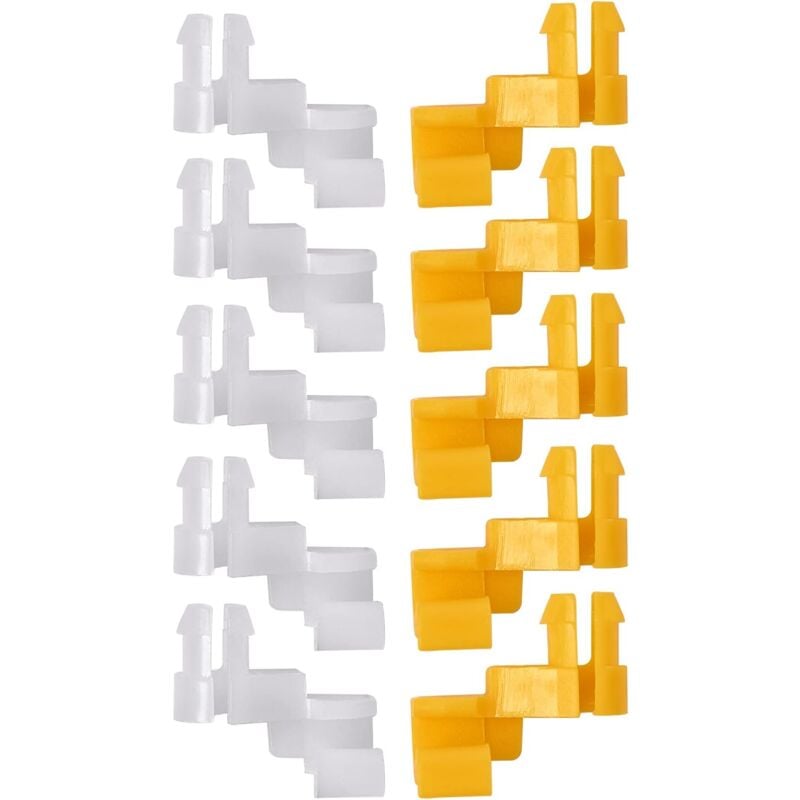 foto del prodotto 5 paia clip per asta di bloccaggio della maniglia del portellone posteriore, clip per asta della maniglia del portellone posteriore giallo e