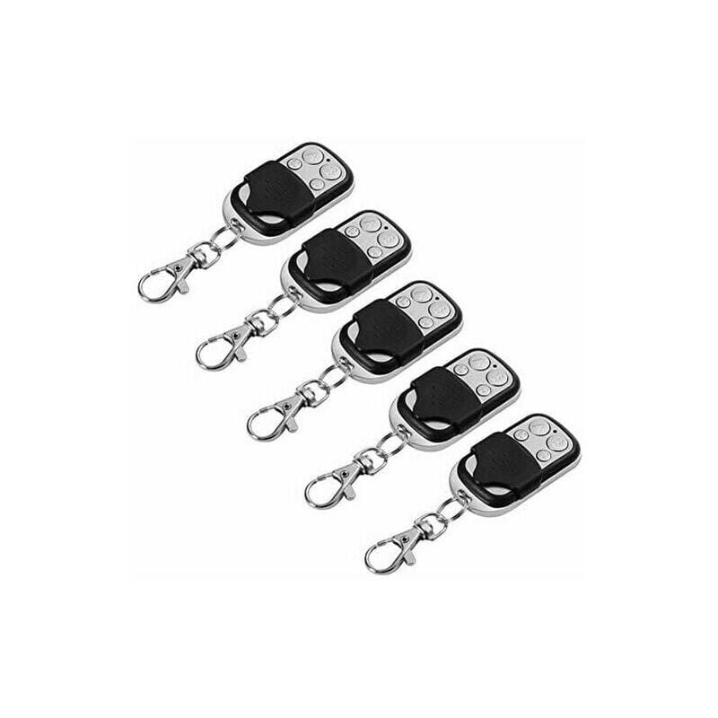 foto del prodotto 5 pezzi di telecomando universale per cancello, telecomando universale senza fili per garage, per porta del garage e auto, duplicatore portachiavi