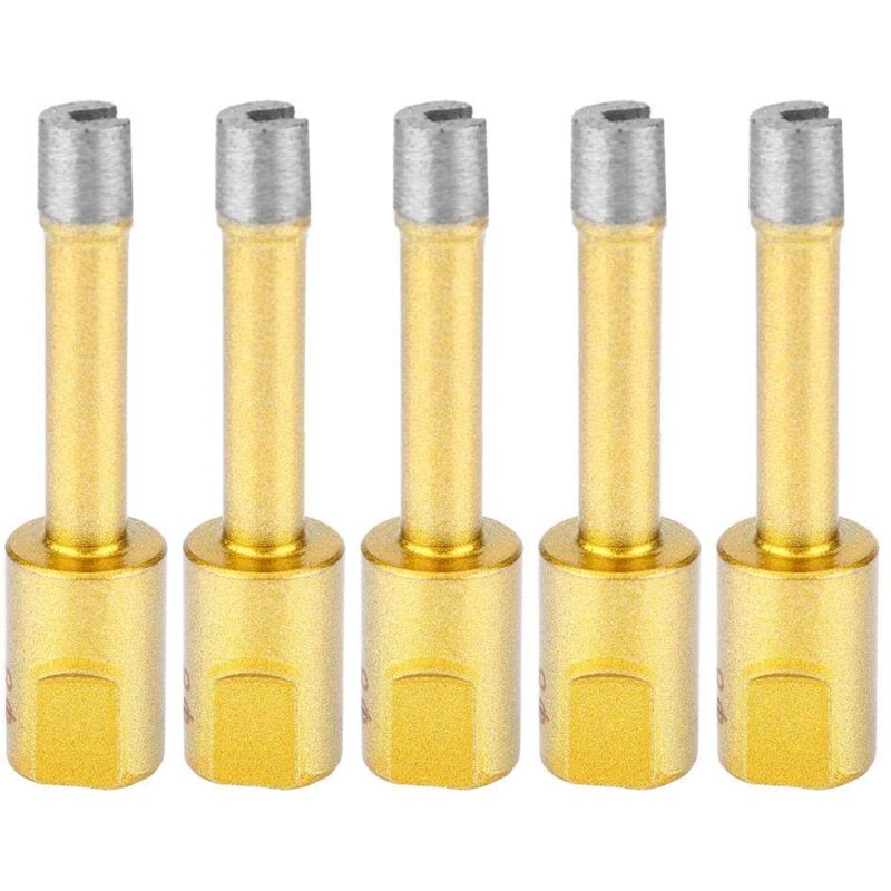 foto del prodotto 5 pezzi diamantati smerigliatrice angolare foro apertura sega punte da trapano utensile da taglio per marmo vetro ceramica piastrelle parete granito