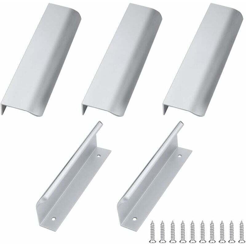 foto del prodotto 5 pezzi maniglia per mobili da cucina 128 mm maniglia per mobili in alluminio argento maniglie per mobili da cucina maniglia per cassetti per mobili