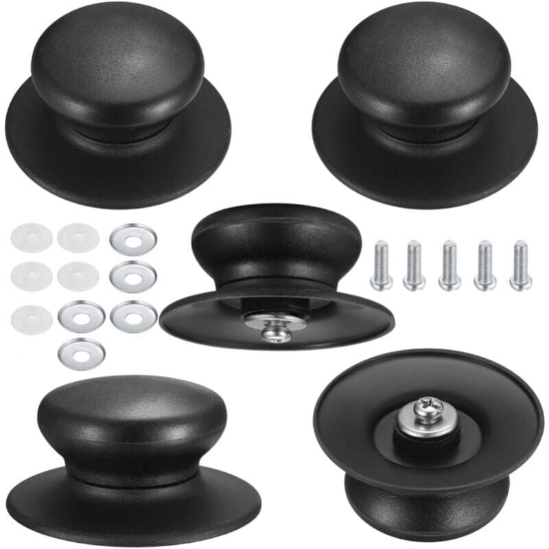 foto del prodotto 5 pezzi pomelli universali per coperchi di pentole pomelli per pentole pomelli resistenti al calore per coperchi di pentole sollevatore maniglia